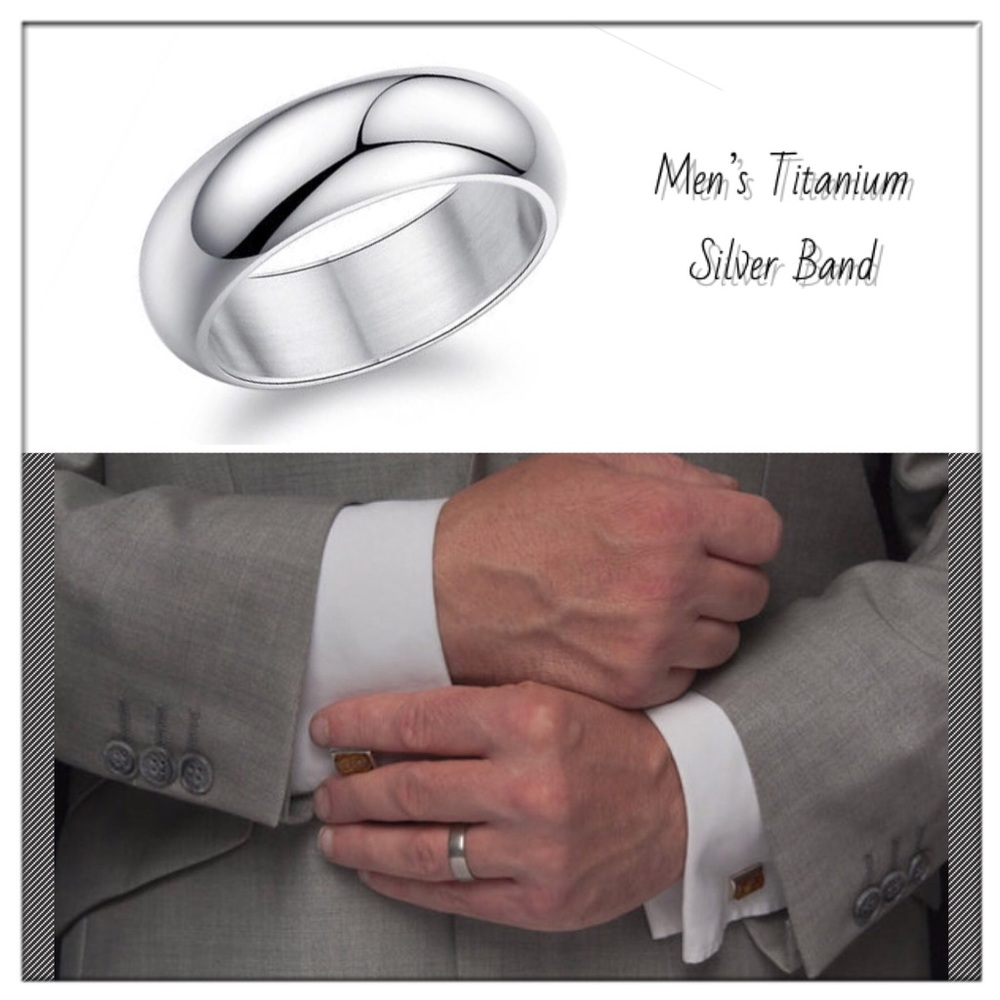 Men’s Titanium Silver Band